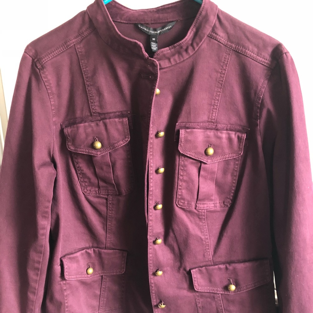 WHBM Burgundy Jacket.